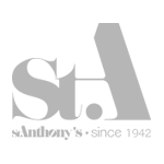 St. Anthonys black and white logo